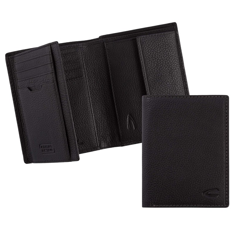 camel active Macau Herren Geldbörse Hochformat RFID Leder Mittelgroß Schwarz