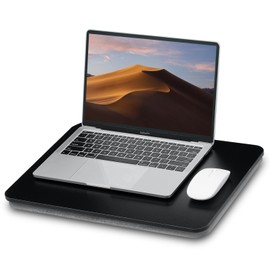 ZEAPTAC Portable Lap Laptop Desk with Pillow Cushion, Fits up to 15.6 inch Laptop, Lap Stand for Bed & Couch & Carpet, Book Tablet/Drawing Board/Computer Laptop Stand - Black