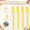 Potchen 50 Daisy Flower Shape Plastic Straws Disposable Drinking Straw
