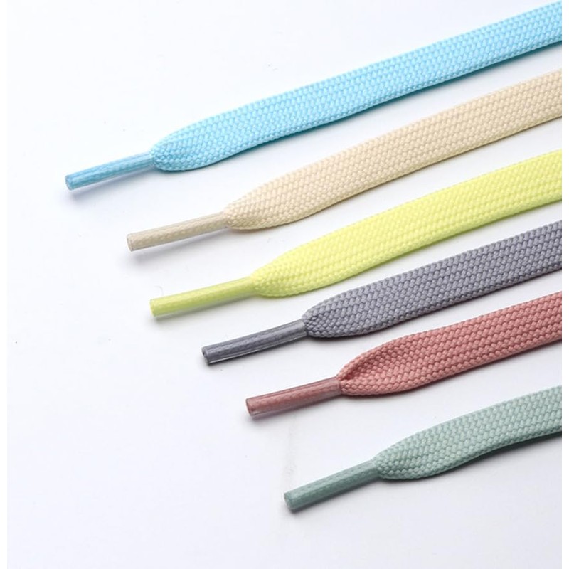 [Sechunk] Flat Shoelace Set, 1 Pair, 29 Colors, 12 Lengths,