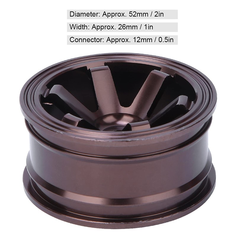 Wheel Hub, RC Wheel Hub 4pcs RC Car Parts Aluminum