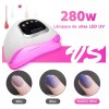 Lámpara Roja Para Realzar Uñas Uv+led 280w/66 Secadora