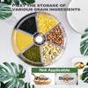 Slow Slog Grain Dispenser, 360° Rotating Storage Container, 6 Grid