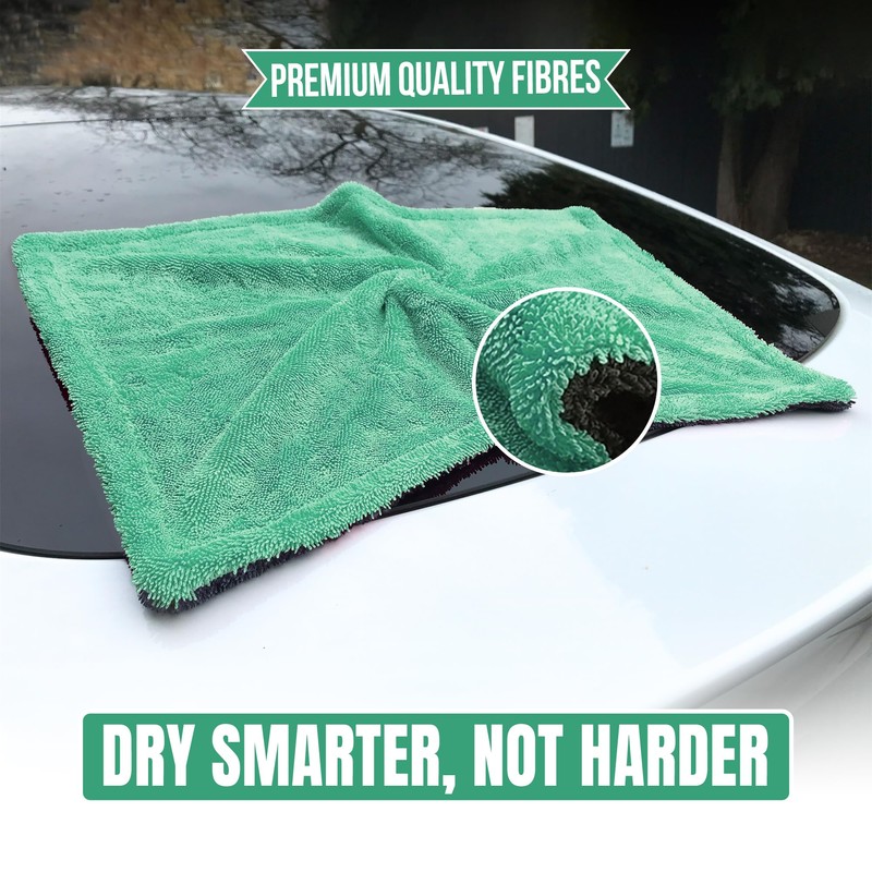 Towelogy® Double Sided Car Drying Towel XL Microfibre Twisted Loop