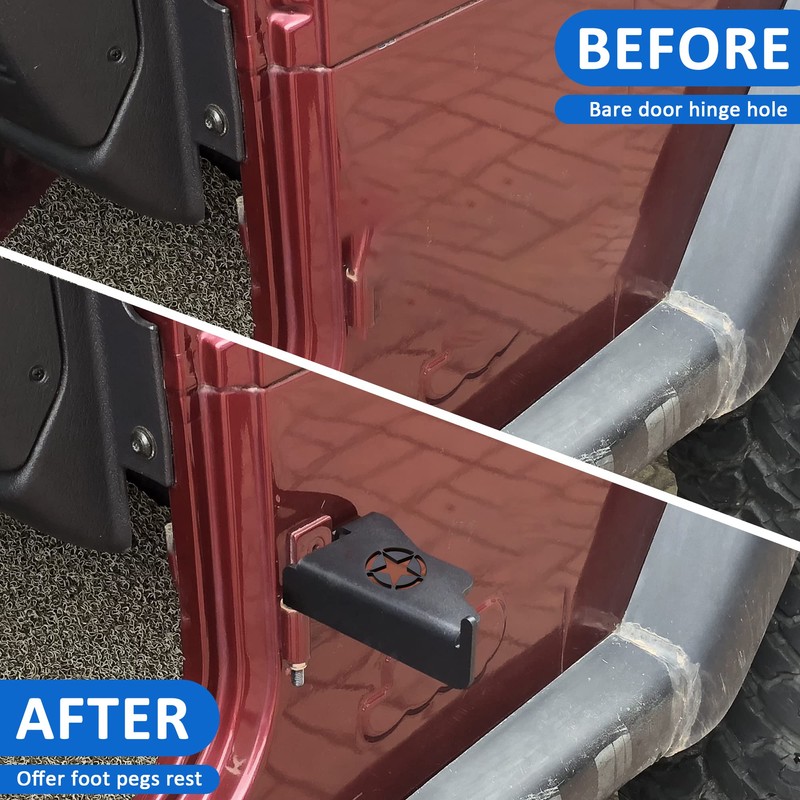RERPRO Foot Pegs Rest Pedals Compatible with 1997-2006 Jeep Wrangler