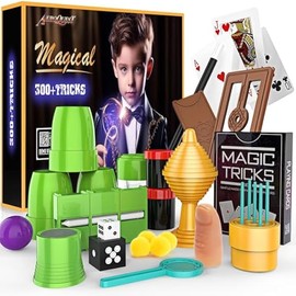 Magic Kit for Kids, 300+ Magic Tricks Perfect Toy for Boys and Girls, Magic Wand Magician Set with Instruction Manual and Video for Beginners Ages 6 7 8 9 10 11 12 Years Old