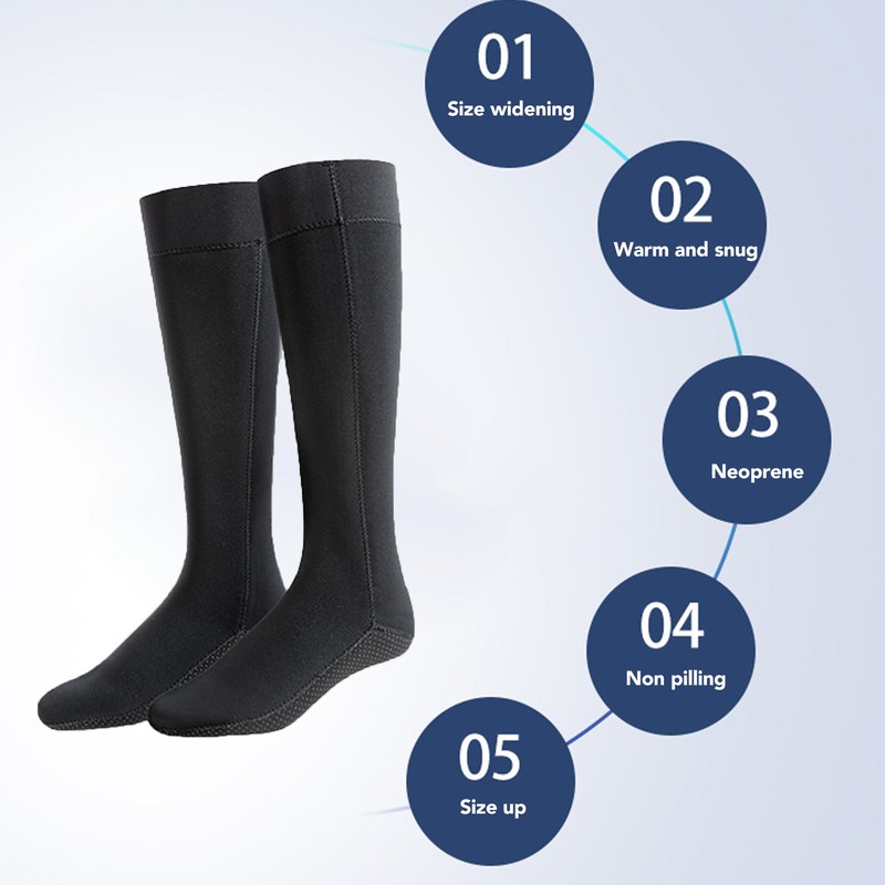 3mm Thermal Diving Socks Neoprene Quick Drying Long Dive Water