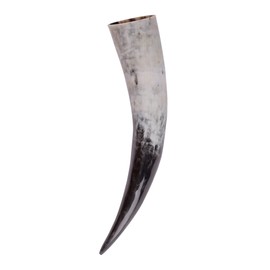 Battle-Merchant High-quality Viking drinking horn, food-safe natural horn, polished cattle horn, medieval mead horn, decoration, LARP, reenactment, approx. 1.25 L