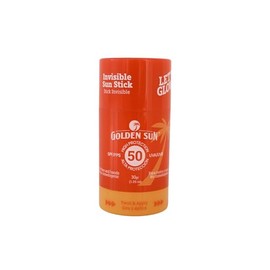 Golden Sun - Protector Solar Stick 50 FPS 30gr. Ingredientes naturales, humectantes y antioxidantes. Rostro, cuello y manos. Resistente al agua y al  
