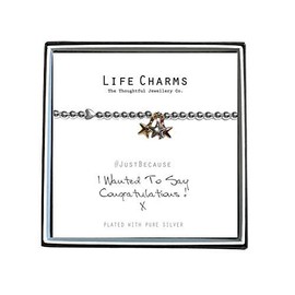 Life Charms Women Jewellery Congratulations Bracelet Wristband Ladies Gift