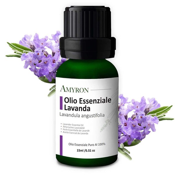 Essential Oil 15ml Natural and 100% Pure Ideal for Aromatherapy and Essential Oil Diffuser/Aroma Massages/Food Use (Lavender)