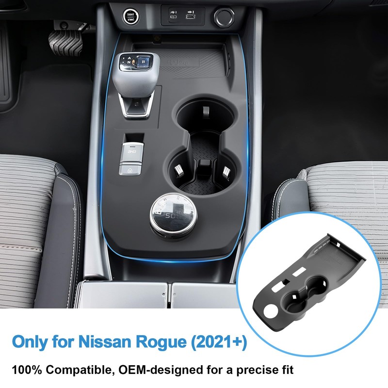 2021-2026 Rogue Center Console Silicone Protector, Cup Holder&Wireless Charging Mat,