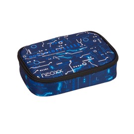 neoxx - Dunk Next Level Pencil Box - Space for One Set Square - Pencil Flap with 26 Pen Loops - Approx. 23.5 x 17 x 6.5 cm - for School Children