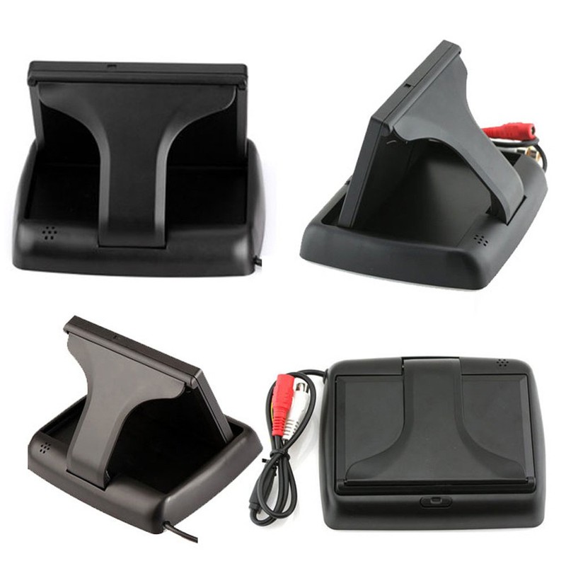 PolarLander Wireless Reversing Camera HD 4.3" LCD Foldable Car Monitor