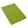 Handmade Certificate Folder in Green Linen Look with Embossed Print