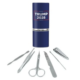 GRAPHICS & MORE Trump 2028 Stainless Steel Manicure Pedicure Grooming Beauty Care Travel Kit