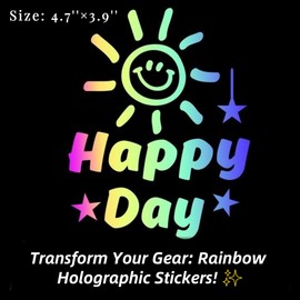 VIREYA Decorative Laser Stickers for Kayak Paddles, Waterproof Durable Paddle Decals for Canoe and Kayaking Accessories, Smiling, 2 Pack