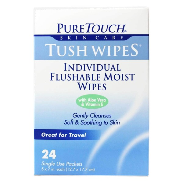 Pure Touch Tush Wipes 24 pc