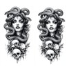 2 x Temporary Medusa Tattoo Snake Tattoo Greek Tattoo Fake