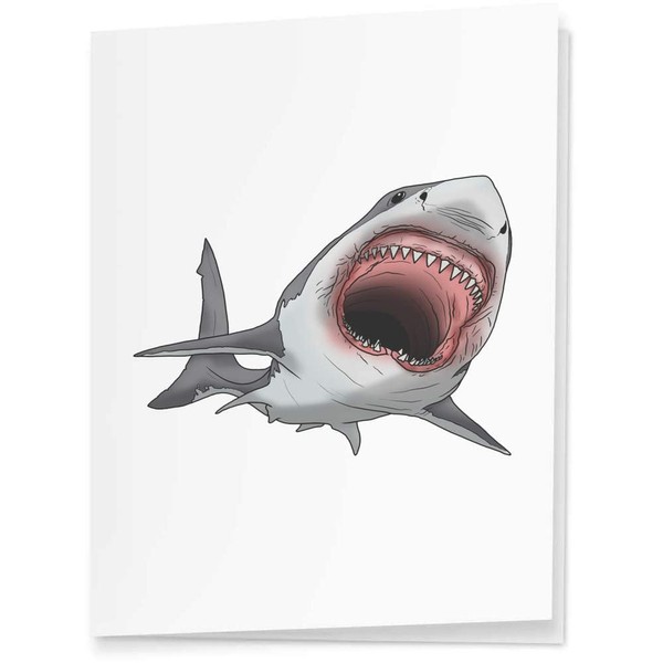 4 x 'Great White Shark Bite' Gift Tags/Labels (GI00069363)