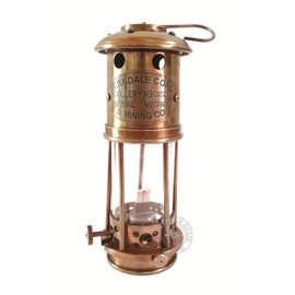Nautical Antique Brass 7" Miner Lamp Vintage Maritime Ship Boat Oil Lantern