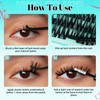 Cluster Lash Extensions 144PCS D Curl Eyelash Clusters with Premium