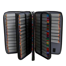 Lbxgap Portable Colored Pencil Case Organizer 103 Larger Individual Slots Holds 300 Pcs Pencils with Printing Pattern for Watercolor Pens or Markers, Pencil Case Organizer for Artist