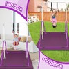 FINCOME Gymnastics Bar for Kids with Mat and Gymnastics Rings,