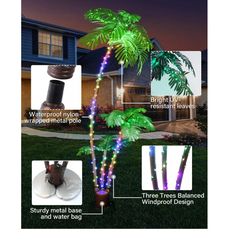 AvatarControls 3 Trunks Pre Lit 7FT 242 LED Smart Lighted