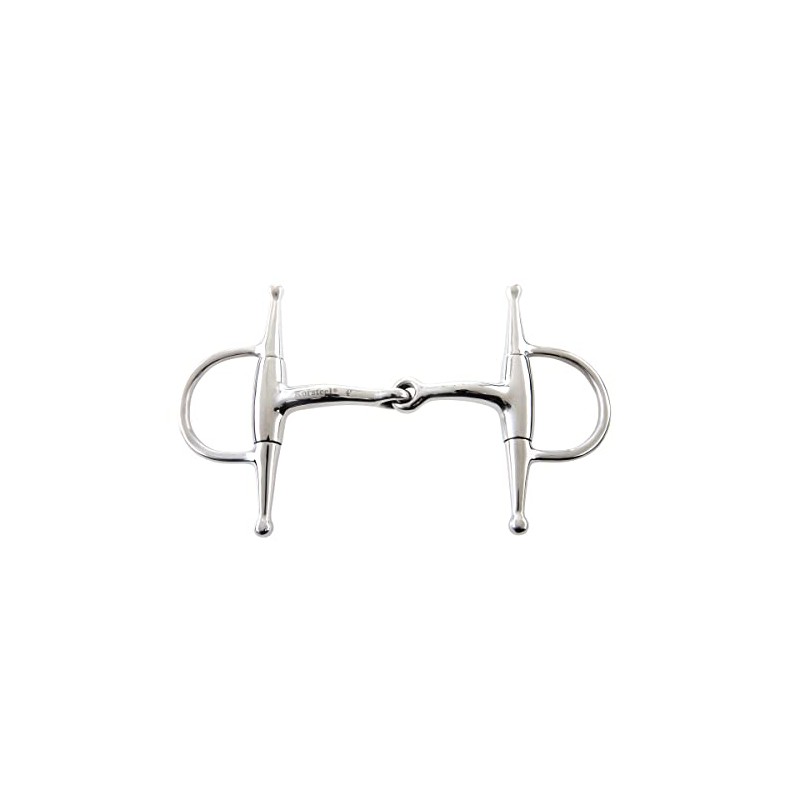 JP Korsteel Jointed Full Cheek Eggbutt Snaffle Bit, 5.5"