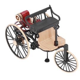 Nurnesy Retro Alloy Tricycle Model Ornament, 1:12 Scale, Highly Simulated Vintage Car Decoration with Tricycle Ornament, Perfect for Model Collectors and Car Enthusiasts (Black)