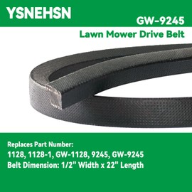 GW-9245 Lawn Mowers Tiller Drive Belt Fits for MTD Troy-Bilt Speed Horse 9245 GW-56035 9200GD AYP 76836 Craftsman 40068 Murray 8597 (1/2" x 22")