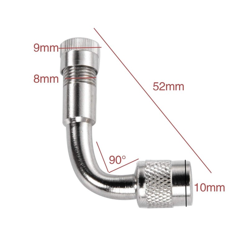 90 Degree Tyre Valve Extension Adapter Universal Extender Set for