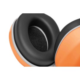 Lucid Audio HearMuffs Kids Hearing Protection Orange/White (Over-the-ear Sound Protection Ear Muffs Ages 5+)