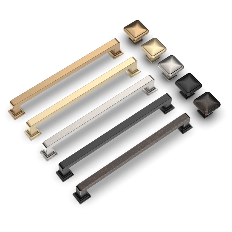 Asidrama 10 Pack 7 Inch(177mm) Champagne Bronze Kitchen Cabinet Handles,