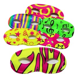 120 Pz Antifaz Neon Para Batucada Fiesta Boda Disfraz + Msi