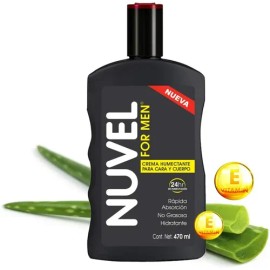 Nuvel For Men Crema Corporal Humectante Para Hombre Con Aloe                                                                                          
