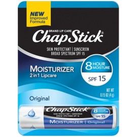 ChapStick Lip Care Skin Protectant Moisturizer 2 in 1 SPF 15 Original Pack of 12