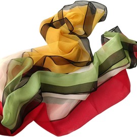 FAIRYGATE Seidenschal Damen Elegant Seidentuch Haare Schlafen Damen Stola Schal Festlich Leicht Halstuch Damen Seide Seidenschal für Abendkleid Hochzeit Brautkleider Sommer A5222