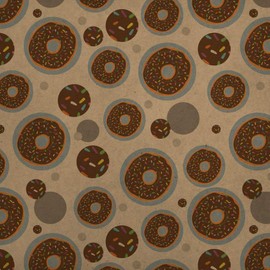 GRAPHICS & MORE Cute Donut with Sprinkles Chocolate Icing Premium Kraft Gift Wrap Wrapping Paper Roll