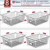 8 Set, Extra Large Wire Baskets for Organizing with Lables,