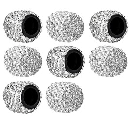 Gjinxi Bling Dust Caps 8 Pcs Valve Stem Caps Car Wheel Tire Valve Caps Crystal Universal Valve Caps Rhinestone Dustproof Tire Accessories Bling Stem Caps for Car SUV Motorcycle Bicycle Truck