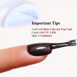 Ozzeal Pearl Gel Nail Polish, Grey Glitter Pearl Gel Nail Polish Sparkle Shimmer Glitter Fall Winter Soak off LED UV for Art DIY Manicure 15ML