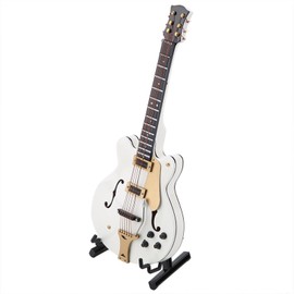 Guitar Small Model Mini Musical Instrument Guitar Model Wooden Miniature Guitar Decorated with Box Instrument Model