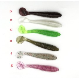 Orurdo qb100242d01n0 Worm Set "Wamurudo M" Fishing Tackle Worm 4.7 inches (12 cm), 0.4 oz (12 g), Solid Color, 20 Pieces, 1 Bag Set, For Ajing and Meberling, Root Fish, Rockfish, Sea Bass, Black Bass,