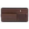X AUTOHAUX Brown Car Truck Sun Visor Organizer Sunglasses Case