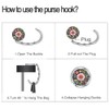 Foldable Purse Hook Womens Bag Table Hanger Collection Desk Hooks