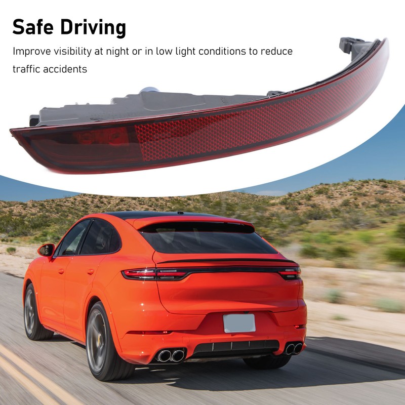 Rear Bumper Light Red Housing Bumper Indicator Reflector Replacement For