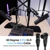 2-Pack Right Angle XLR Microphone Extension Cable Adapter 1.5 Feet,