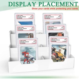 Hausdec 10 Pcs Trading Cards Protector Case Acrylic Clear Graded Card Holders with Label Position Hard Card Sleeves